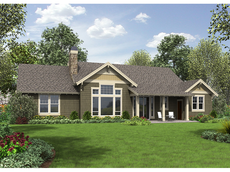 Mountain House Plan Rear Photo 01 - Chelsea Falls Craftsman Home 011D-0280 - Search House Plans and More