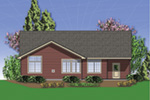 Ranch House Plan Rear Photo 01 - Kerby Shingle Craftsman Home 011D-0286 - Search House Plans and More