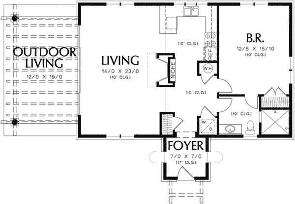 Sunbelt Home Plan Home Plan First Floor 011D-0291
