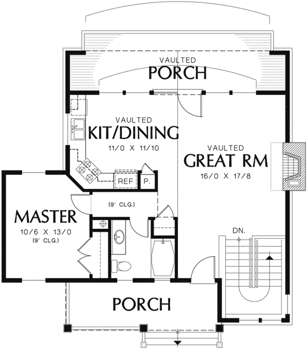 Rustic Home Plan Home Plan First Floor 011D-0292