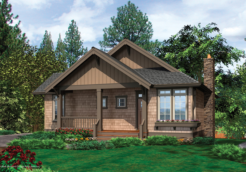 Lake House Plan Front of Home - Nolan Hill Shingle Home 011D-0292 | House Plans and More