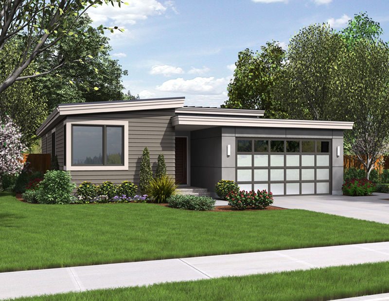 Beach & Coastal House Plan Front of Home - Rocco Modern Ranch Home 011D-0304 - Shop House Plans and More