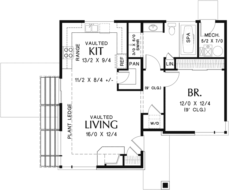 Sunbelt Home Plan First Floor - Rockport Modern Home 011D-0306 | House Plans and More