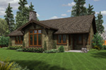 Ranch House Plan Rear Photo 03 - Sawyer Creek Craftsman Home 011D-0308 - Shop House Plans and More