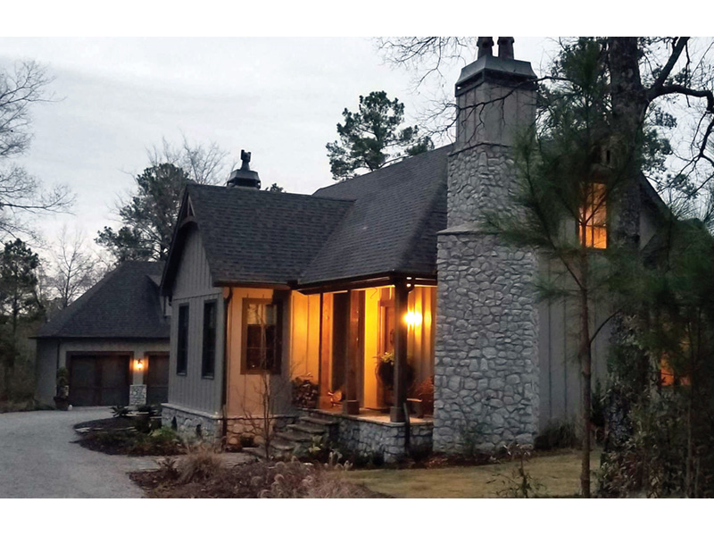 Country French House Plan Front Night Photo 01 - Robbin English Cottage Home 011D-0313 - Shop House Plans and More