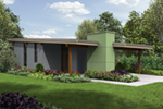 Contemporary House Plan Front of Home - Tate Modern Home 011D-0314 - Shop House Plans and More