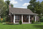 Cabin & Cottage House Plan Rear Photo 01 - Willowdale Bungalow Home 011D-0315 - Shop House Plans and More