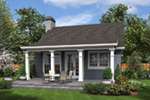 Georgian House Plan Rear Photo 01 - Shaker Lane Small Home 011D-0316 - Shop House Plans and More