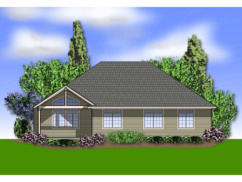 Arts & Crafts House Plan Rear Photo 01 - Overlake Craftsman Home 011D-0330 - Shop House Plans and More