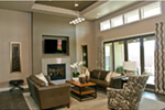 Beach & Coastal House Plan Family Room Photo 01 - Eton Sound Contemporary Home 011D-0341 - Search House Plans and More