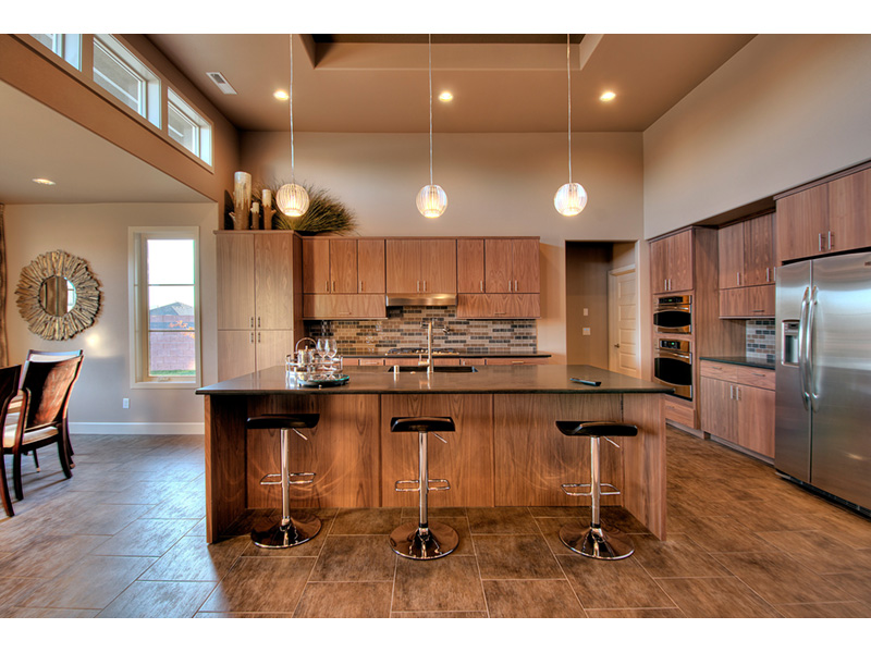 Beach & Coastal House Plan Kitchen Photo 11 - Eton Sound Contemporary Home 011D-0341 - Search House Plans and More