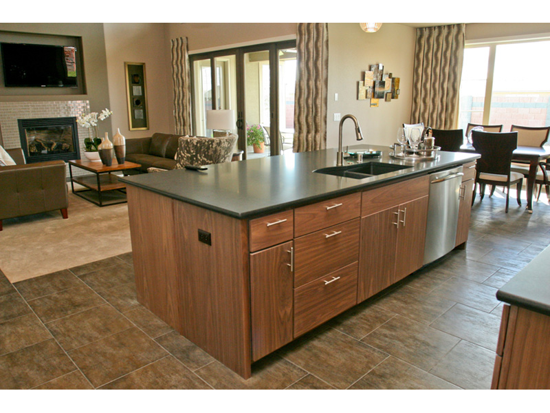 Beach & Coastal House Plan Kitchen Photo 03 - Eton Sound Contemporary Home 011D-0341 - Search House Plans and More