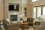 Beach & Coastal House Plan Living Room Photo 03 - Eton Sound Contemporary Home 011D-0341 - Search House Plans and More