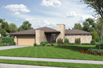 Contemporary House Plan Front Image - Hyatt Contemporary Ranch Home 011D-0343 | House Plans and More