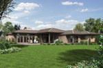 Ranch House Plan Color Image of House - Hyatt Contemporary Ranch Home 011D-0343 - Search House Plans and More