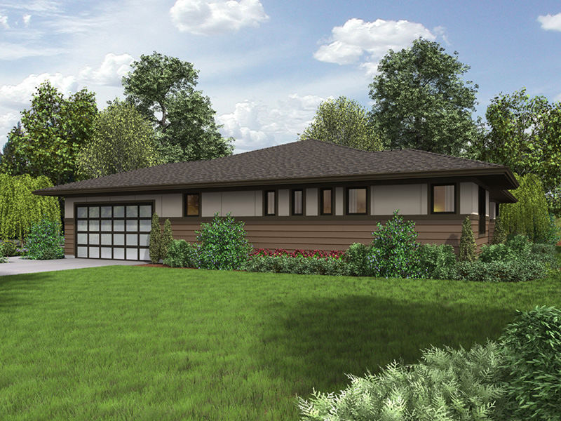 Modern House Plan Side View Photo 01 - Flora Canyon Ranch Home 011D-0344 - Search House Plans and More