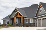Rustic Home Plan Front of Home - Craftsman Ranch House | One Story Craftsman House Plan