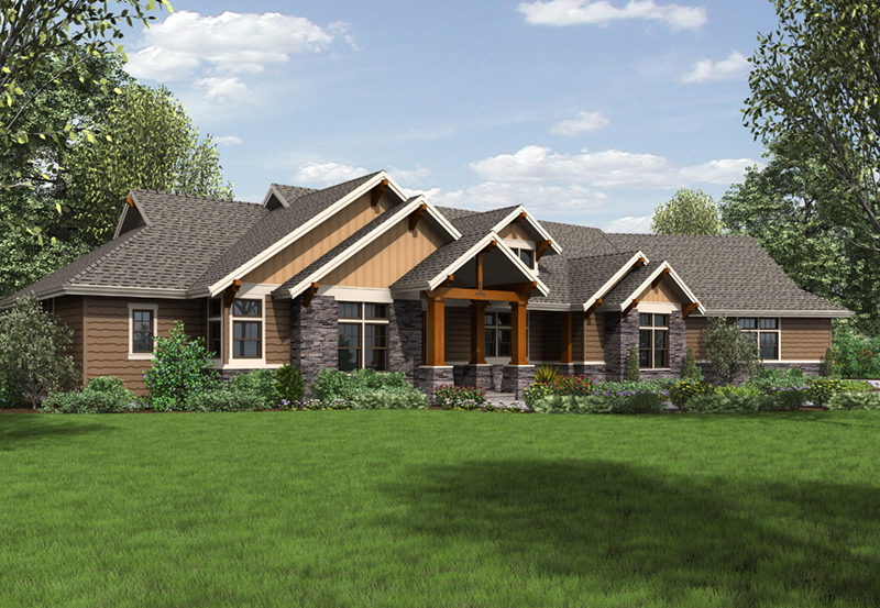 Leigh Lane Rustic Country Ranch House Plan - Shop House Plans and More