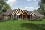 Luxury House Plan Front Image - Leigh Lane Rustic Country Ranch House - Shop House Plans and More