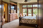 Luxury House Plan Master Bedroom Photo 01 - Leigh Lane Rustic Country Ranch House - Shop House Plans and More