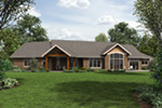 Luxury House Plan Color Image of House - Leigh Lane Rustic Country Ranch House - Shop House Plans and More