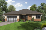 Prairie House Plan Front of Home - Lefton Prairie Ranch Home 011D-0348 - Shop House Plans and More