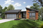 Rustic House Plan Front Image - Shay Rustic Modern House Plans | Mid-Century Modern House Plans