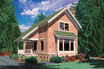 Arts & Crafts House Plan Front Image - Weslan Bay Narrow Lot Home 011D-0358 - Shop House Plans and More