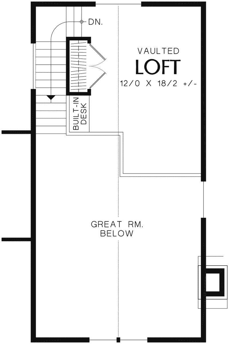 Mountain Home Plan Loft 011D-0358