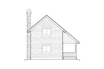 Arts & Crafts House Plan Side Elevation - Weslan Bay Narrow Lot Home 011D-0358 - Shop House Plans and More