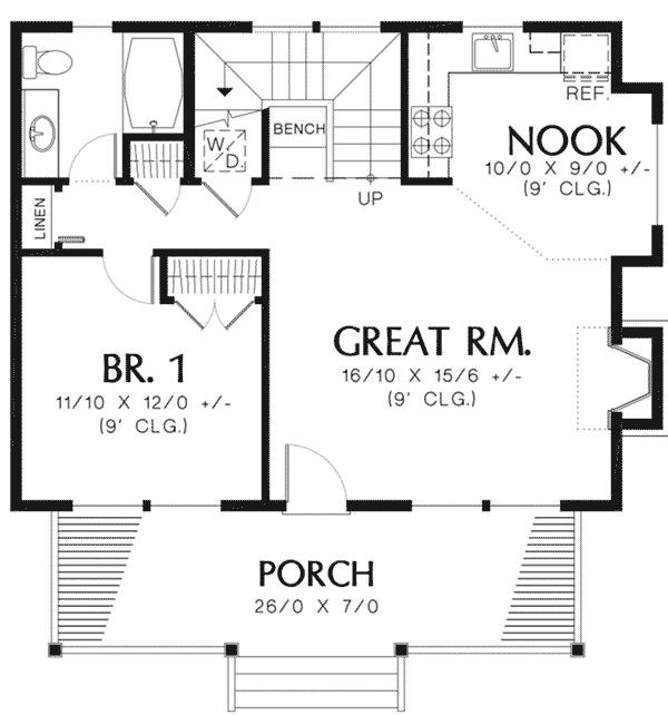 Vacation Home Plan First Floor 011D-0359