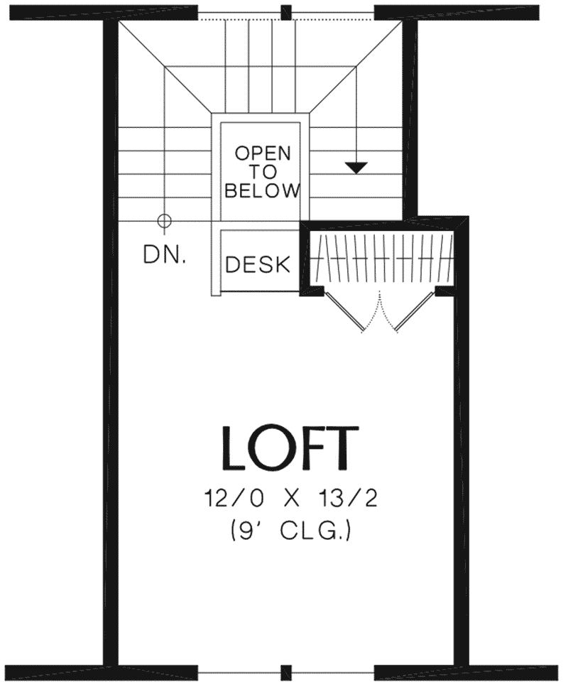Craftsman House Plan Loft - Copper Creek Rustic Cabin 011D-0359 | House Plans and More