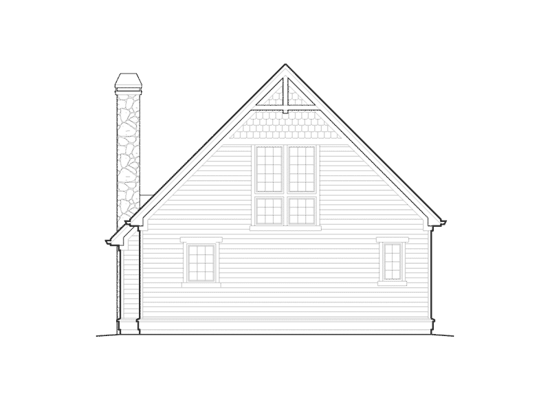 Craftsman House Plan Rear Elevation - Copper Creek Rustic Cabin 011D-0359 | House Plans and More