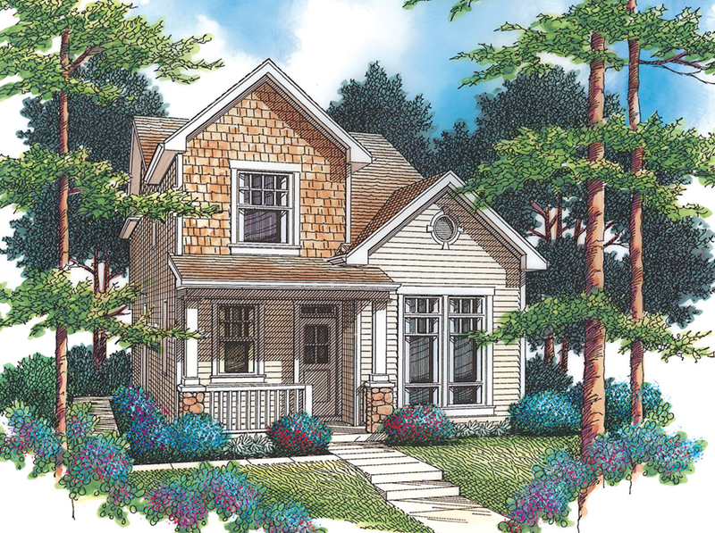 Farmhouse Plan Front of Home - Larkin Lane Craftsman Home 011D-0367 - Shop House Plans and More