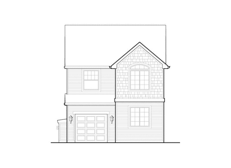 Craftsman House Plan Rear Elevation - Larkin Lane Craftsman Home  011D-0367 | House Plans and More