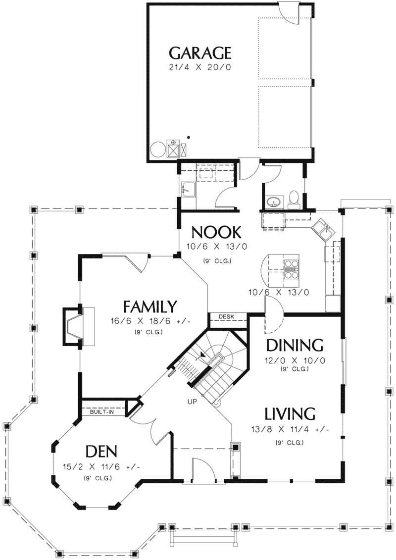 Country House Plan First Floor -  011D-0393 | House Plans and More