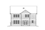 Rustic House Plan Rear Elevation - Proctor Hill Craftsman Home 011D-0395 - Shop House Plans and More