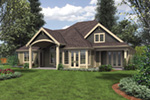 Luxury House Plan Rear Photo 01 - Verbena Hill Craftsman Home 011D-0417 - Shop House Plans and More