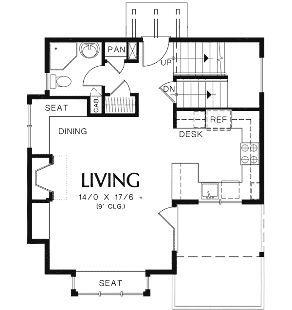 Rustic Home Plan Home Plan First Floor 011D-0430