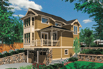 Craftsman House Plan Front of Home - Daxton Sloping Lot Home 011D-0430 | House Plans and More