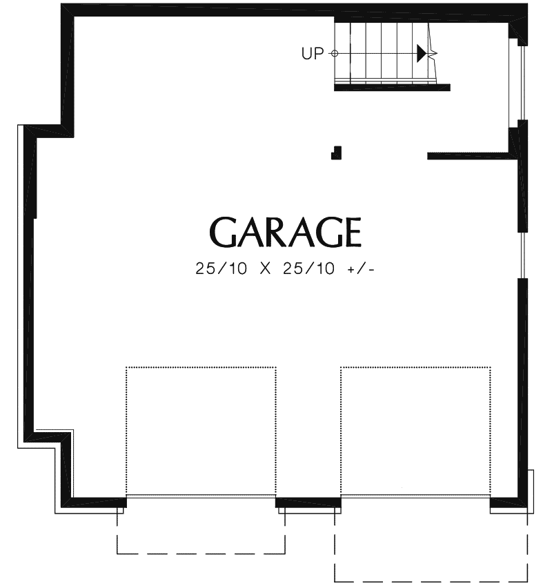 Contemporary House Plan Garage Floor Plan - Daxton Sloping Lot Home 011D-0430 | House Plans and More