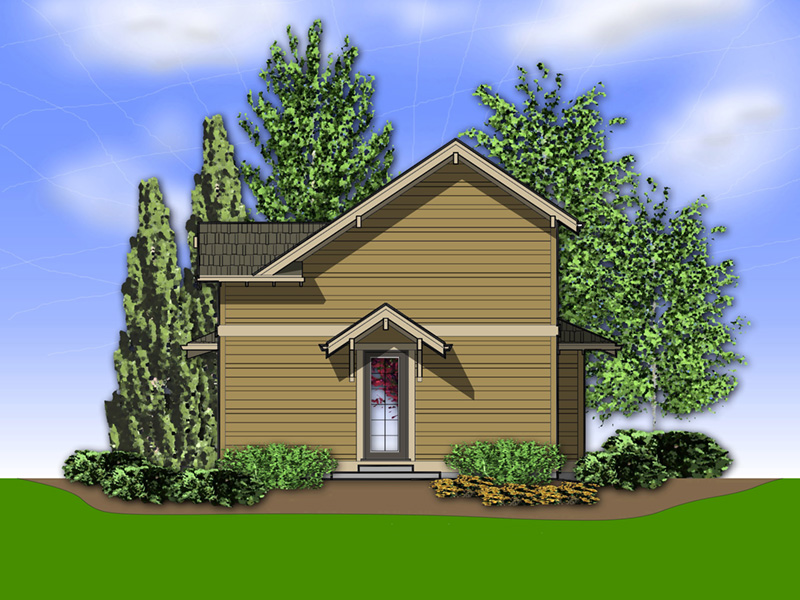 Craftsman House Plan Rear Photo 01 - Daxton Sloping Lot Home 011D-0430 - Search House Plans and More