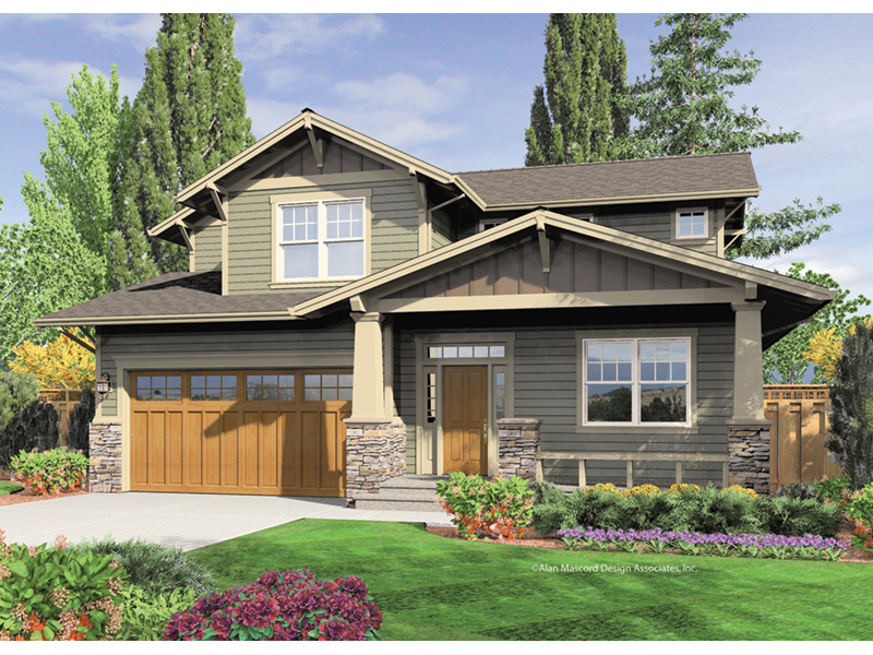 Mountain House Plan Front Image - Kirkland Hill Craftsman Home 011D-0440 - Search House Plans and More