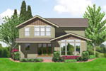 Mountain House Plan Rear Photo 01 - Kirkland Hill Craftsman Home 011D-0440 - Search House Plans and More