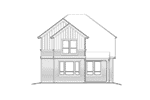 Neoclassical House Plan Rear Elevation - Cottonwood Hill Country Home 011D-0464 - Search House Plans and More