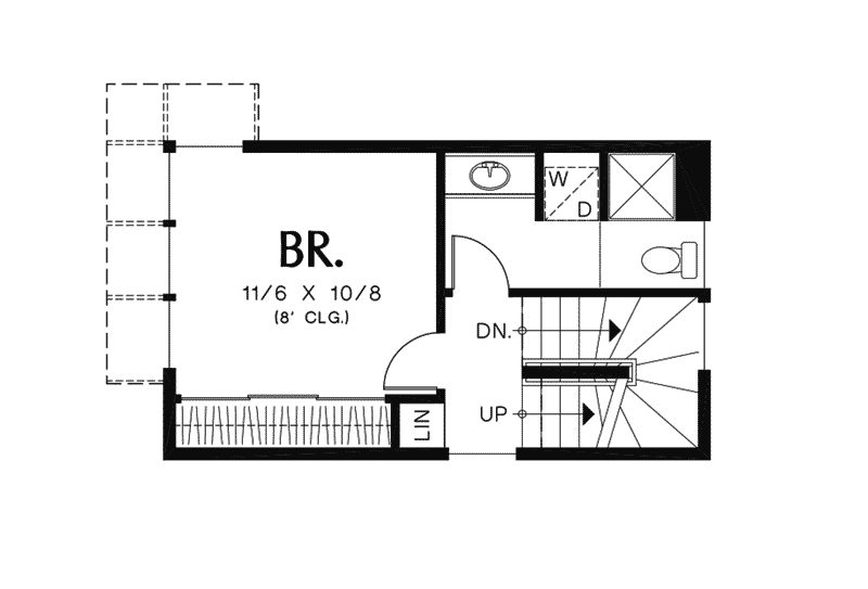 Vacation Home Plan Second Floor 011D-0471