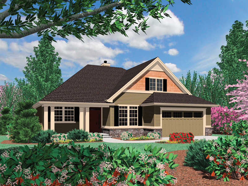 Arts & Crafts House Plan Front Image - Gladwick Country Home 011D-0507 - Search House Plans and More