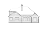 Arts & Crafts House Plan Rear Elevation - Gladwick Country Home 011D-0507 - Search House Plans and More