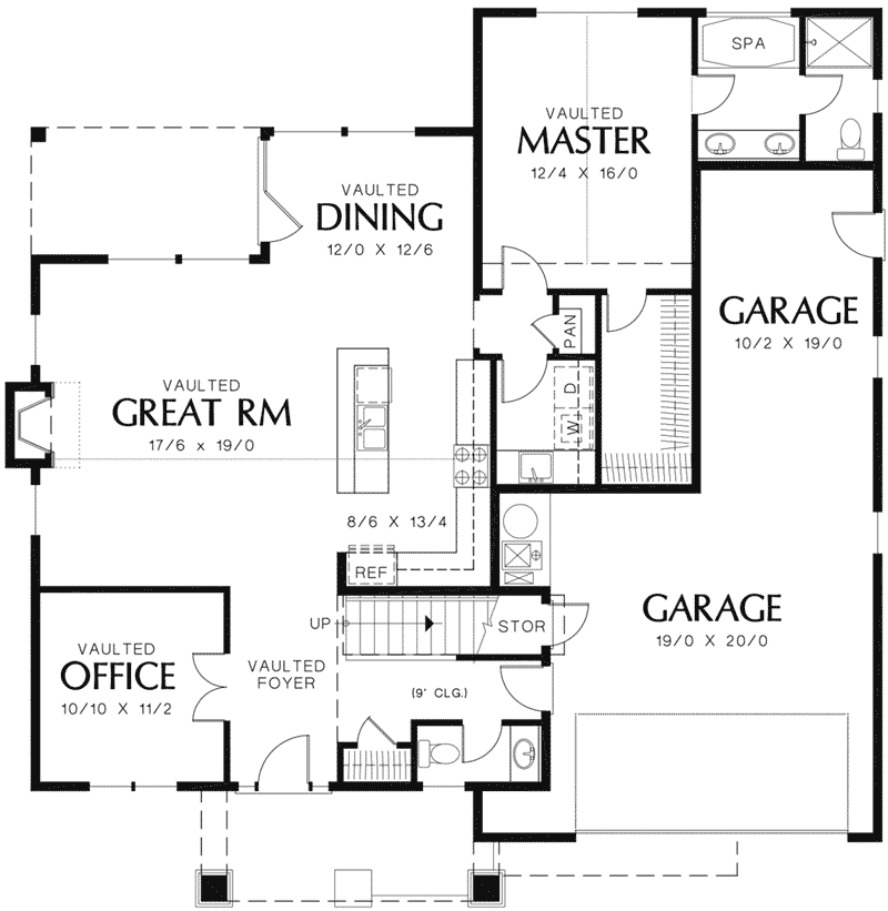Country Home Plan First Floor 011D-0517