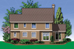 Traditional House Plan Rear Photo 01 - Rhodes Point Sloping Lot Home  011D-0519 | House Plans and More